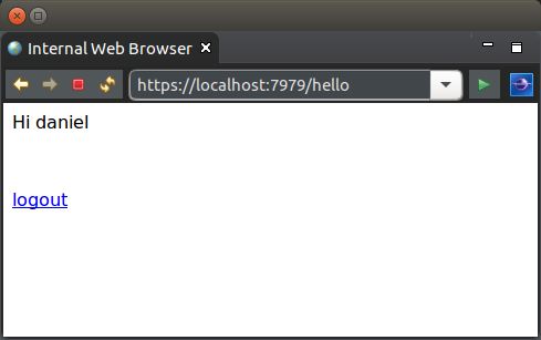AuthenticationHttpServer hello screen shot.