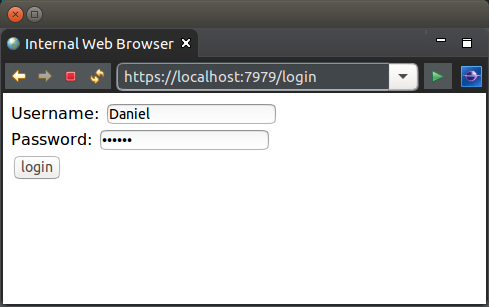 AuthenticationHttpServer login screen shot.