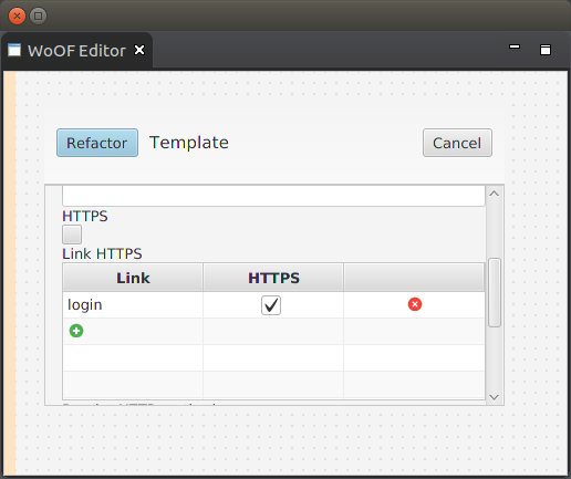 Secure Link configuration screen shot.